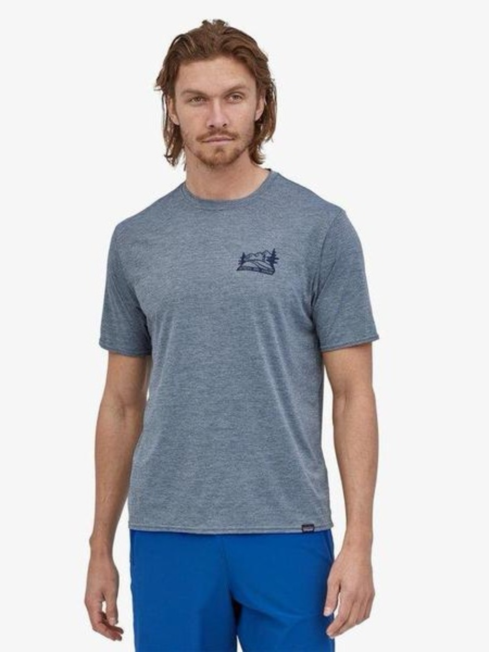 Patagonia Men's Capilene Cool Daily Trail Running Graphic Shirt Medium Skull